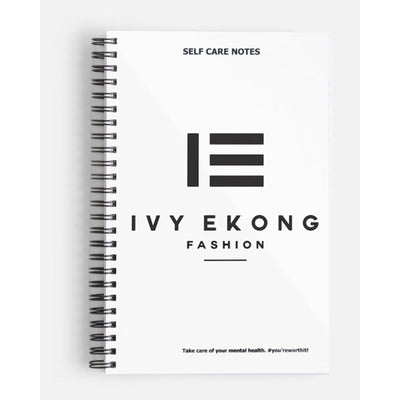 IvyEkongFashion JOURNAL BOOK ONE SIZE / WHITE IEF Self Care Note Book