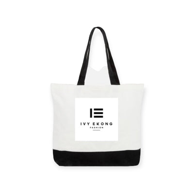 IvyEkongFashion Tote bag ONE SIZE / CREAM/BLACK IEF Classic Large  Sustainable Tote Bag