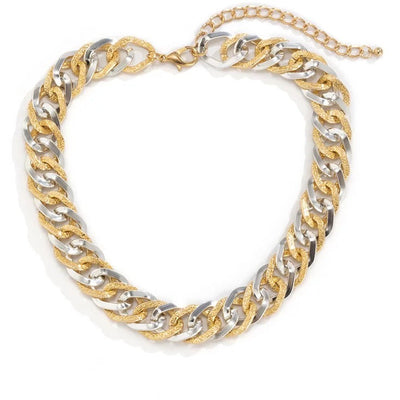 LORIH Chunky Gold Metallic Necklace - IvyEkongFashion