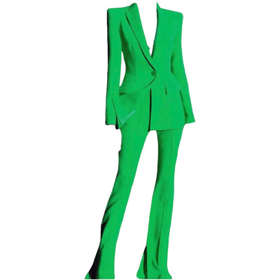 WHITNEY Green Trouser Two Piece Sets - IvyEkongFashion