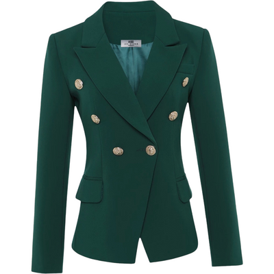 IvyEkongFashion ADIOR Green Double Breasted Blazer Jacket