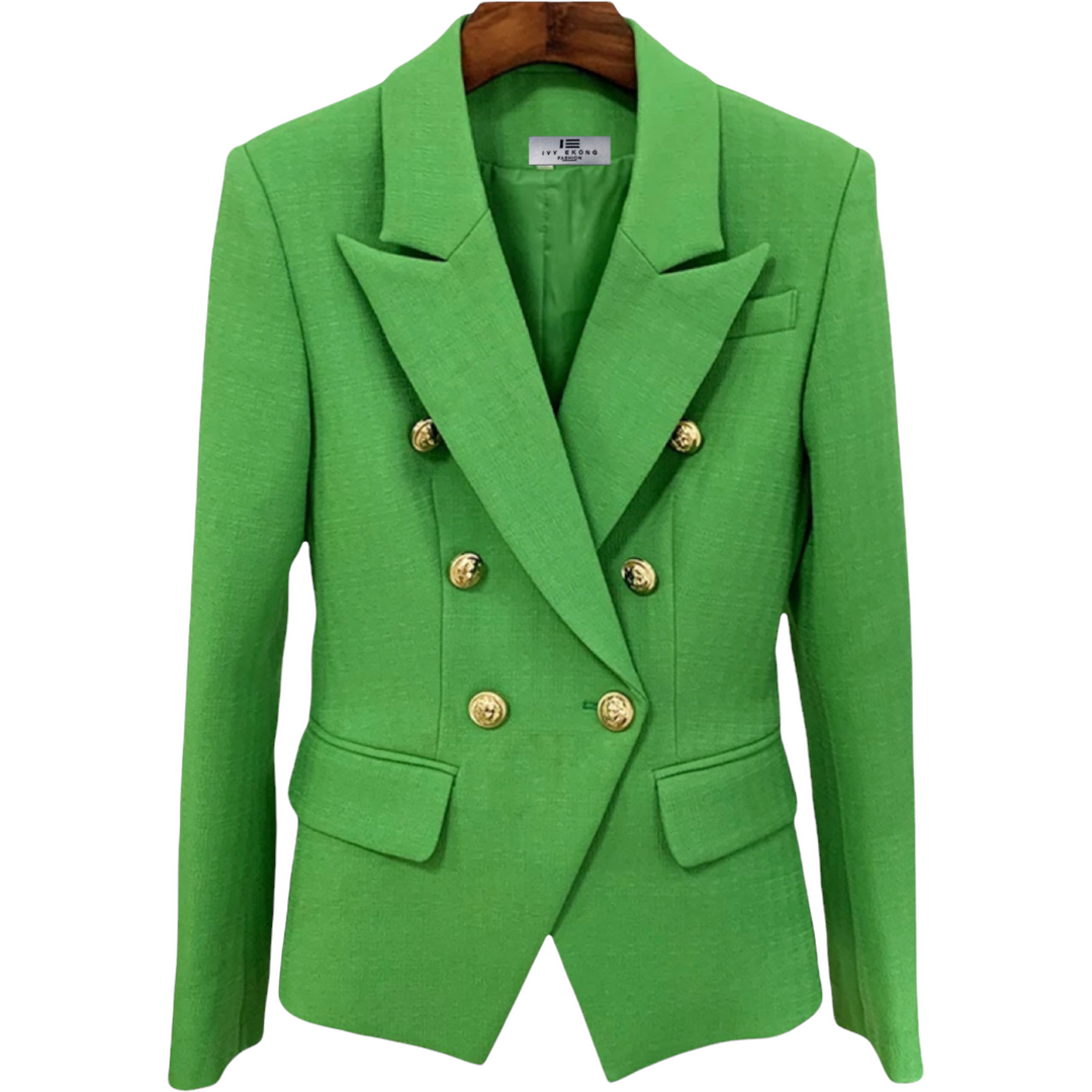 Lime green blazer womens best sale