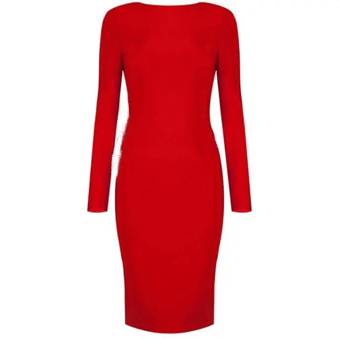 bodycon dress singapore DORIS RIBBON-TIE PADDED BODYCON SLIT DRESS (WINE)