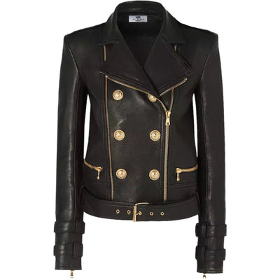 IvyEkongFashion JACKET LOUISA Black Vegan Leather Jacket