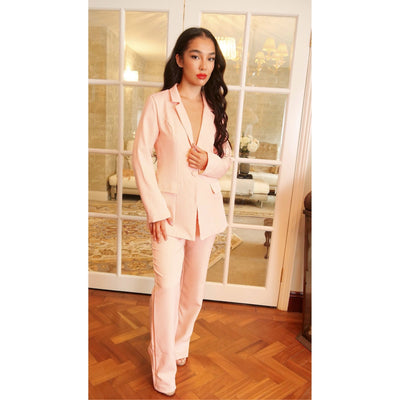 IvyEkongFashion MYKONOS Blush Pink Trouser Suit Sets