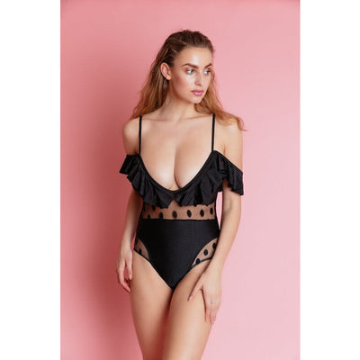 IvyEkongFashion SWIM WEAR ANGUILLA  Black One Piece Swim Wear