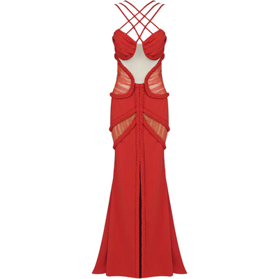 KELLY Red Maxi Dress - IvyEkongFashion